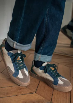 Montlimart BASKETS ETAPE Marine/Blanc/Vert Cheap