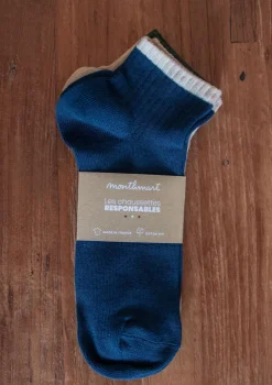 Montlimart CHAUSSETTES MICRO Marine/Beige Online