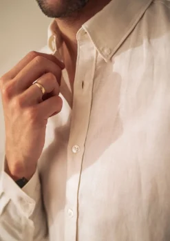 Montlimart CHEMISE CENTRE-LIN Ecru Shop