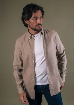 Montlimart CHEMISE CENTRE-VILLE BEIGE CHINE BeigeChine Shop