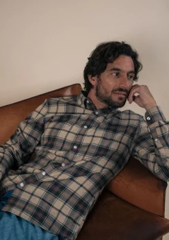 Montlimart CHEMISE PATURAGE CARREAUX MARINE CarreauxMarine Clearance