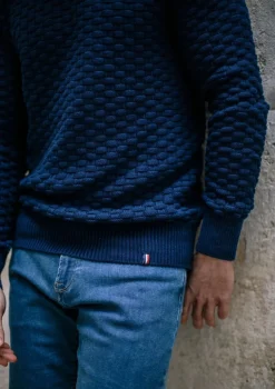 Montlimart PULL DAMIER BLEU FONCE BleuFonce Fashion