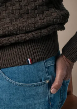 Montlimart PULL DAMIER Marron Flash Sale