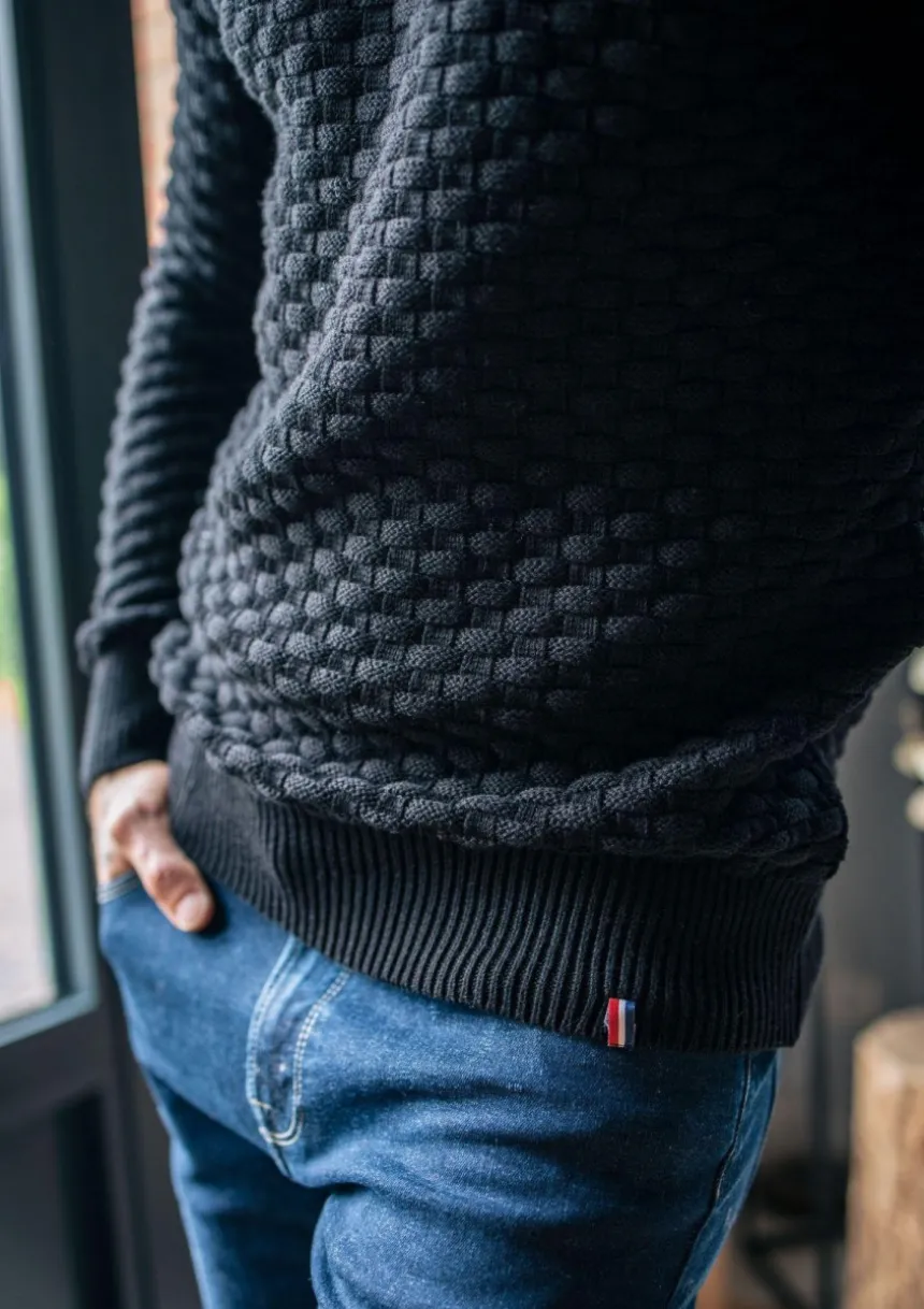 Montlimart PULL DAMIER Noir Best Sale