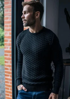 Montlimart PULL DAMIER Noir Best Sale