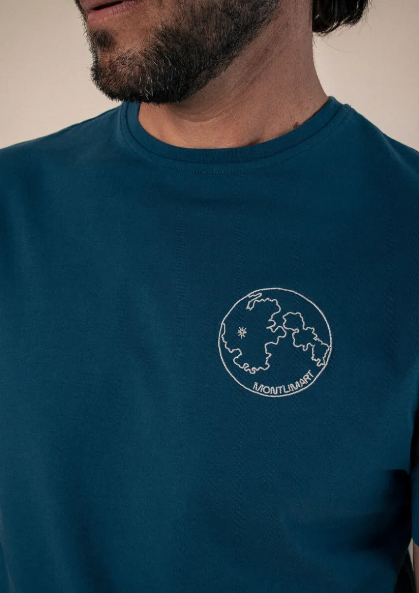 Montlimart T-SHIRT LUNE Bleu Best Sale