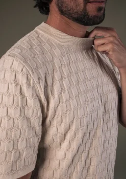 Montlimart T-SHIRT POLYGONE Ecru Discount