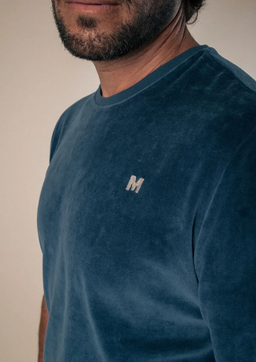 Montlimart T-SHIRT RELIEF Bleu New