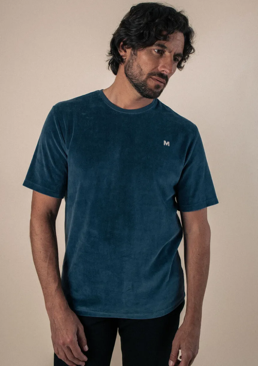 Montlimart T-SHIRT RELIEF Bleu New